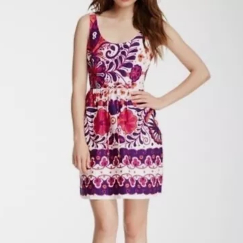 Trina Turk Printed Mini Dress 6 Small